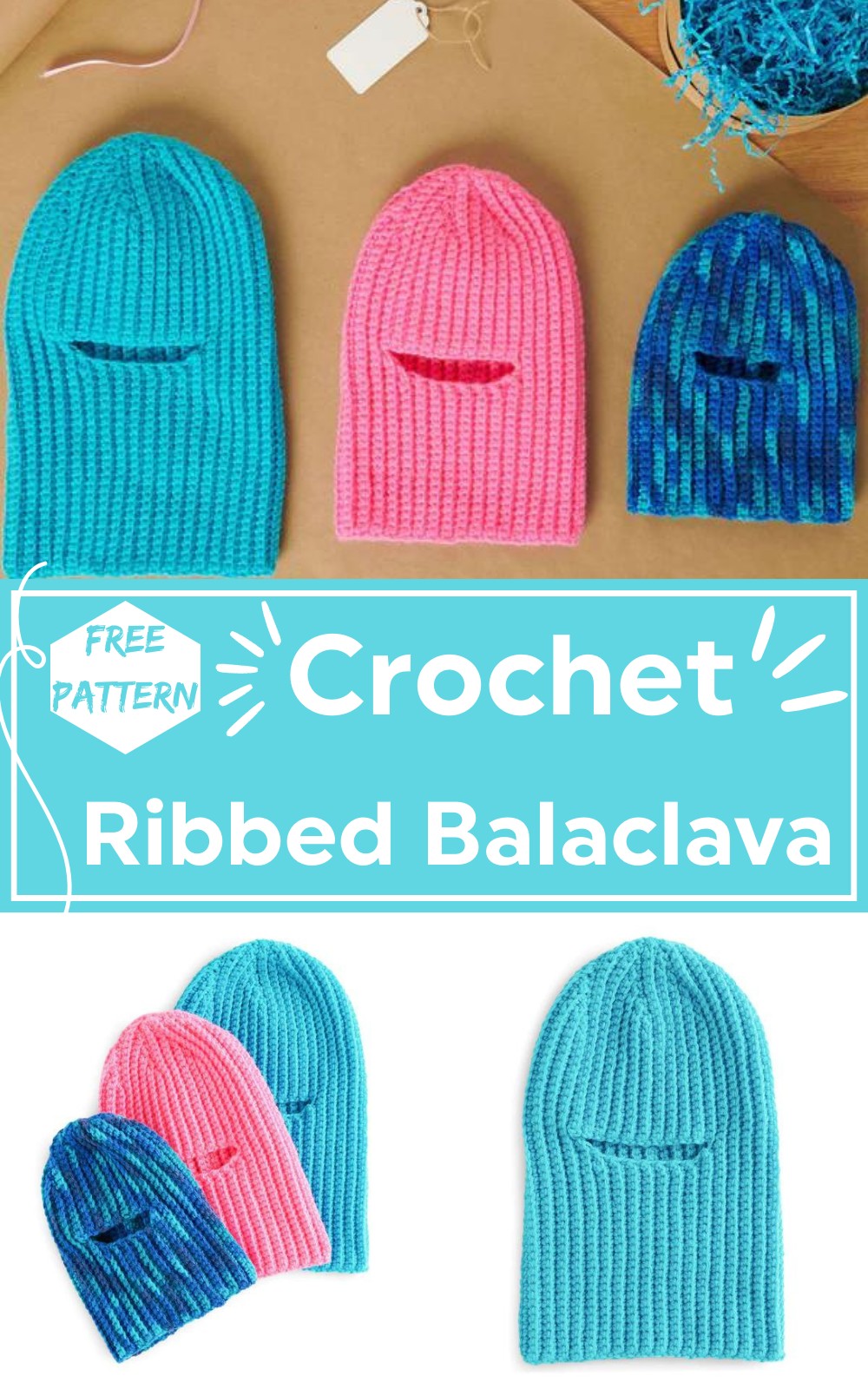 Crochet Ribbed Balaclava For All