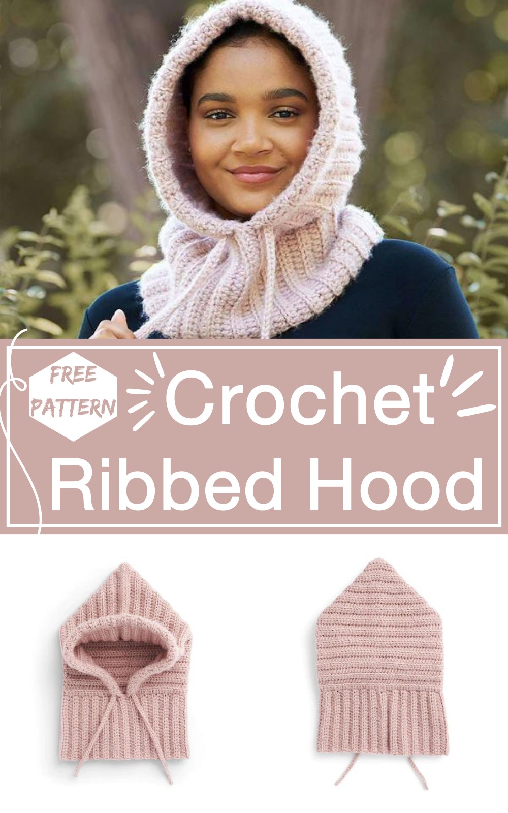 Crochet Ribbed Hood