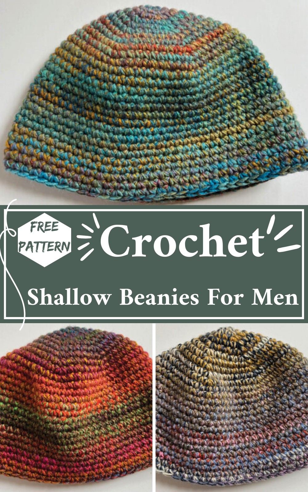 Crochet Shallow Beanies For Men