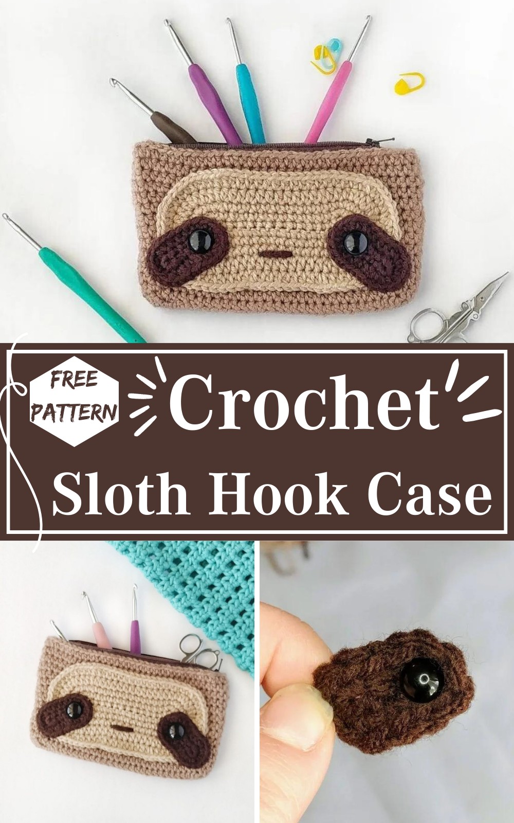 Crochet Sloth Hook Case
