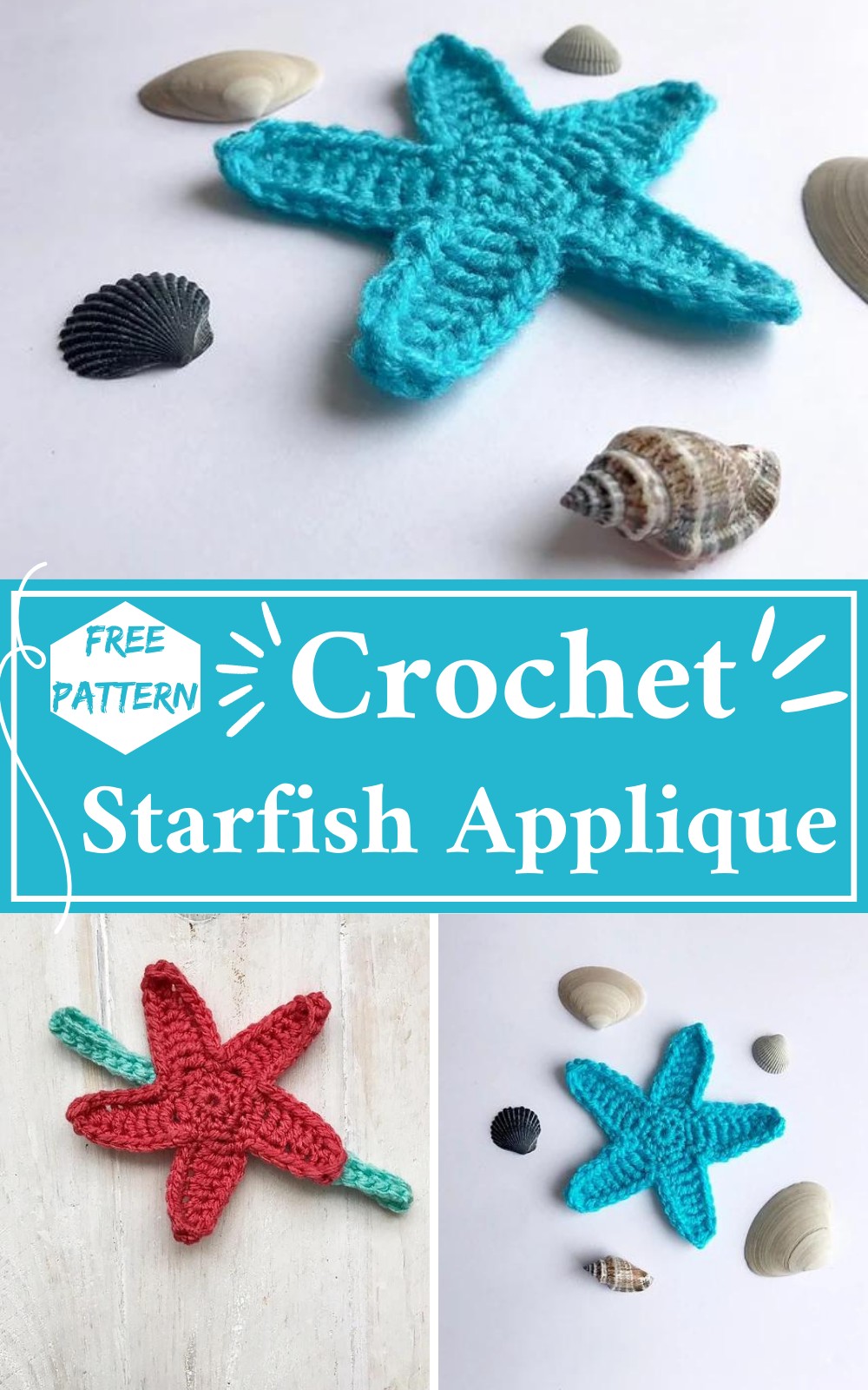 Crochet Starfish Applique