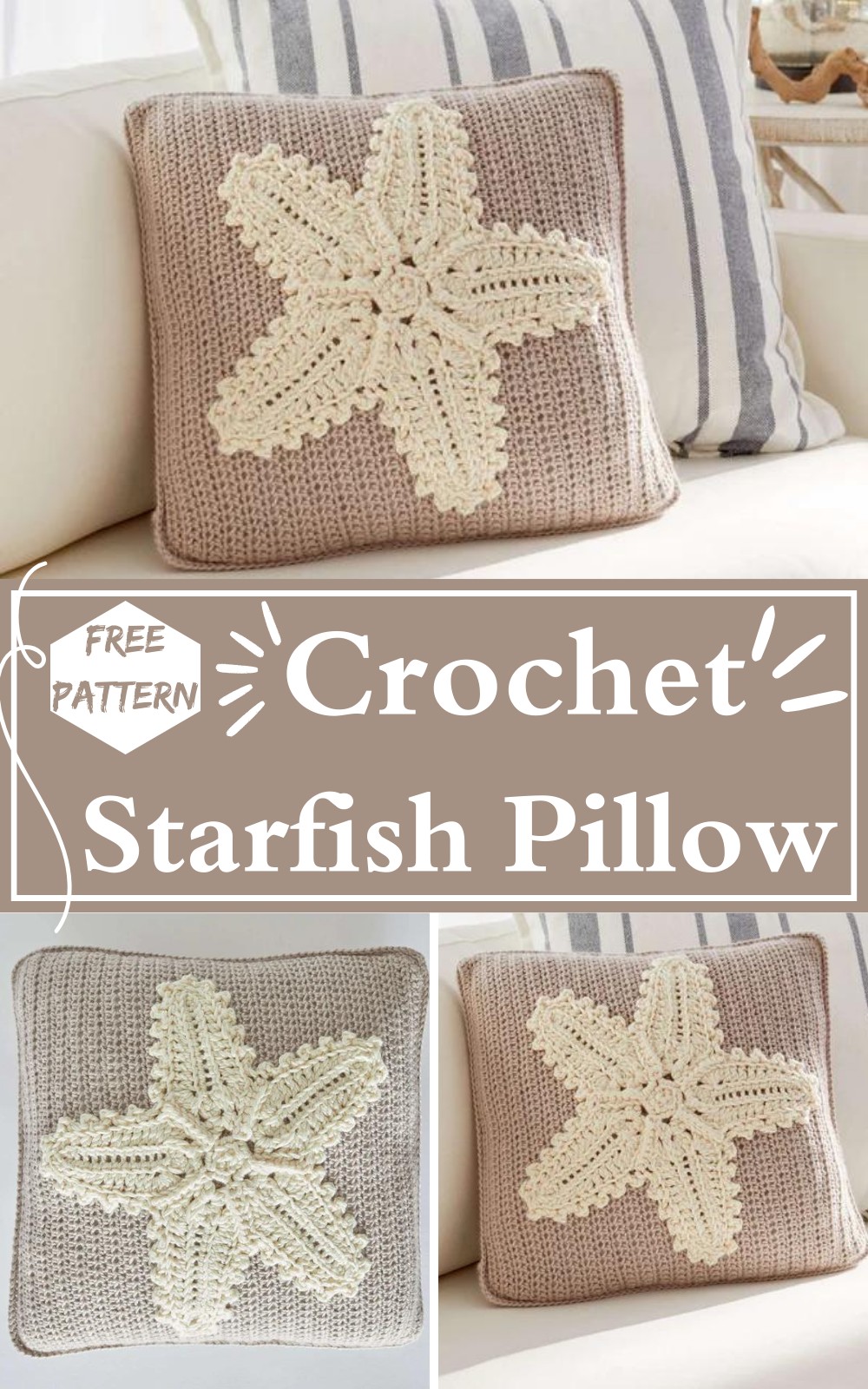 Crochet Starfish Pillow