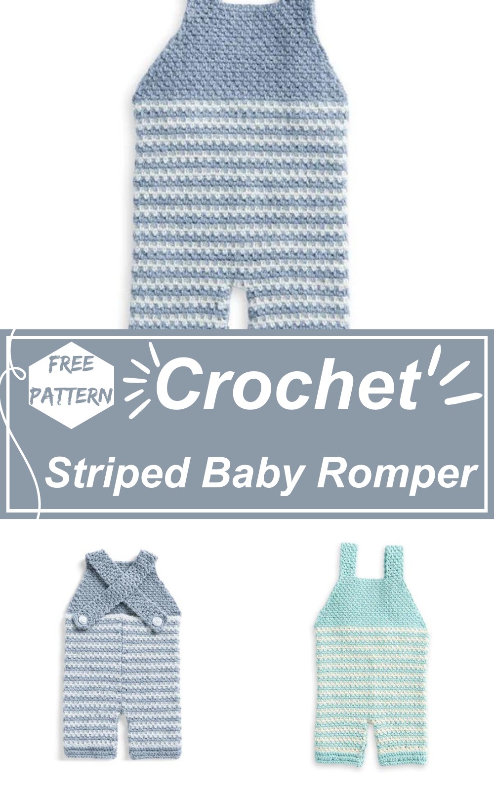 Crochet Striped Baby Romper