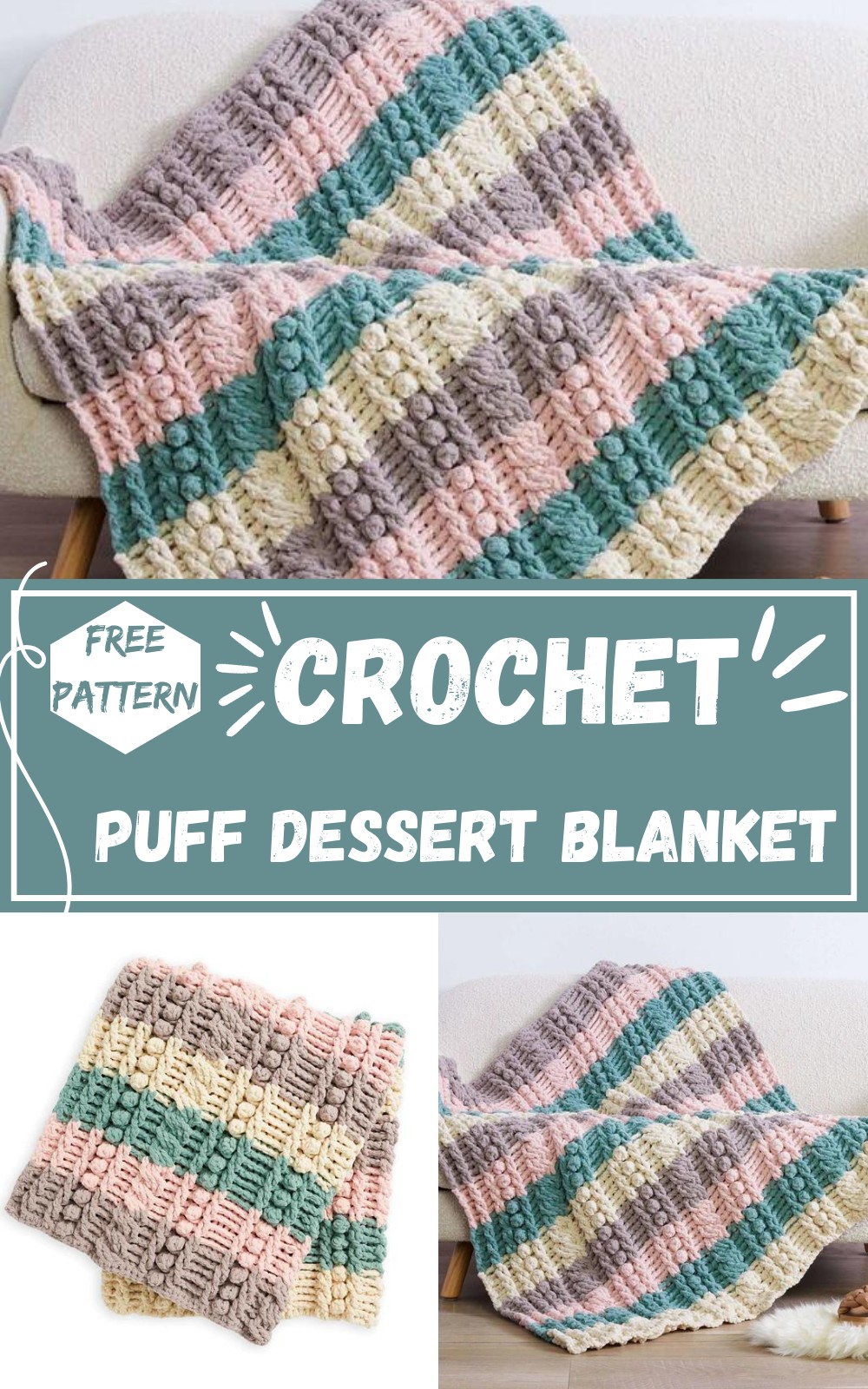 Crochet Study Of Puff Dessert Blanket