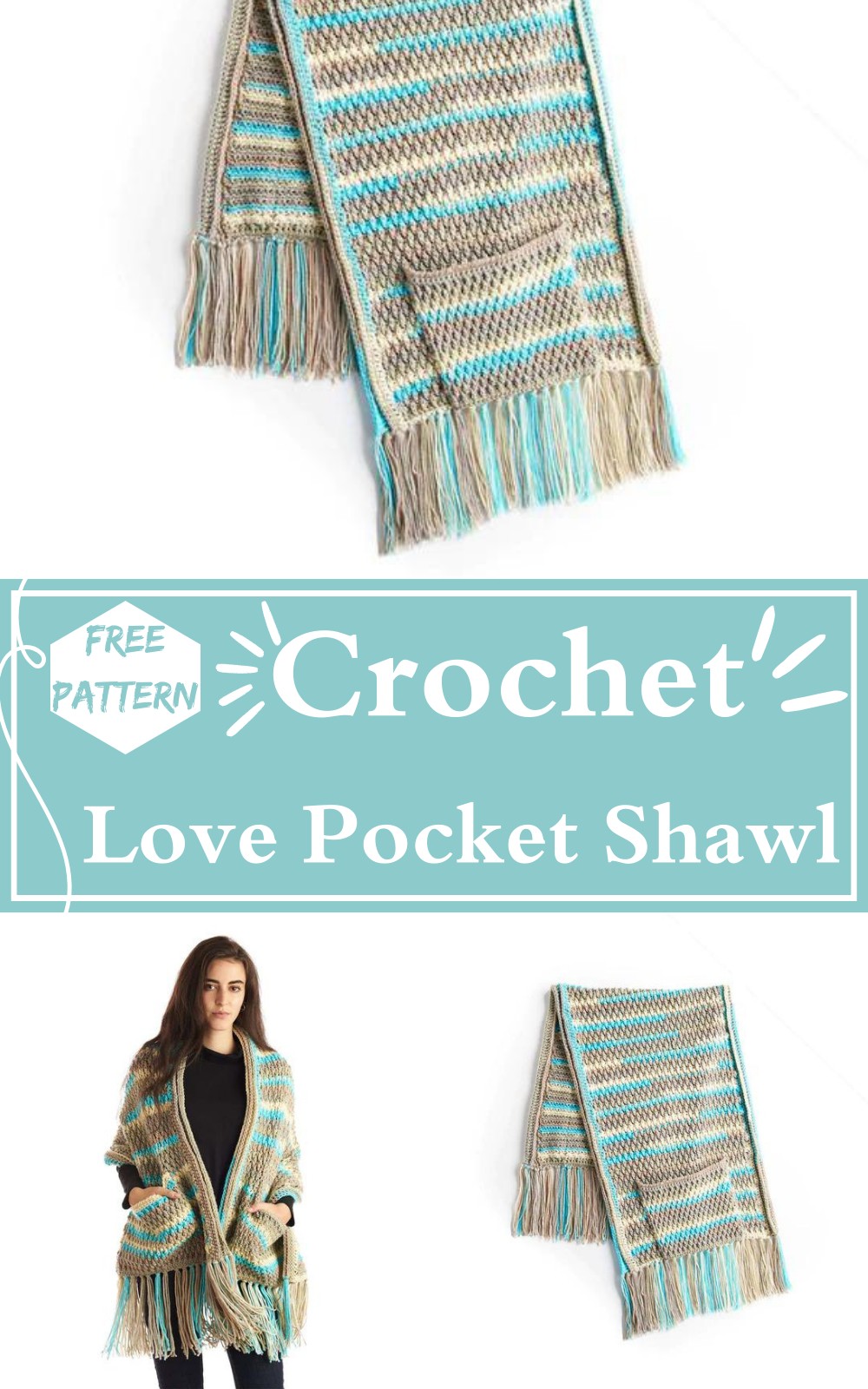 Crochet With Love Pocket Shawl