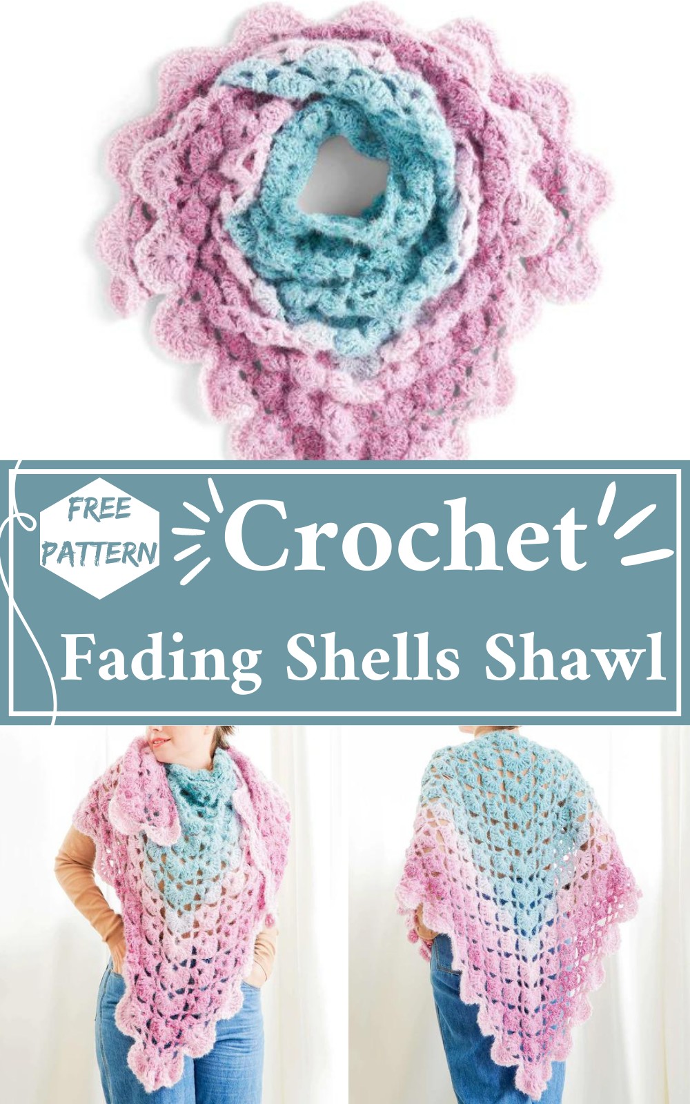 Fading Shells Crochet Shawl