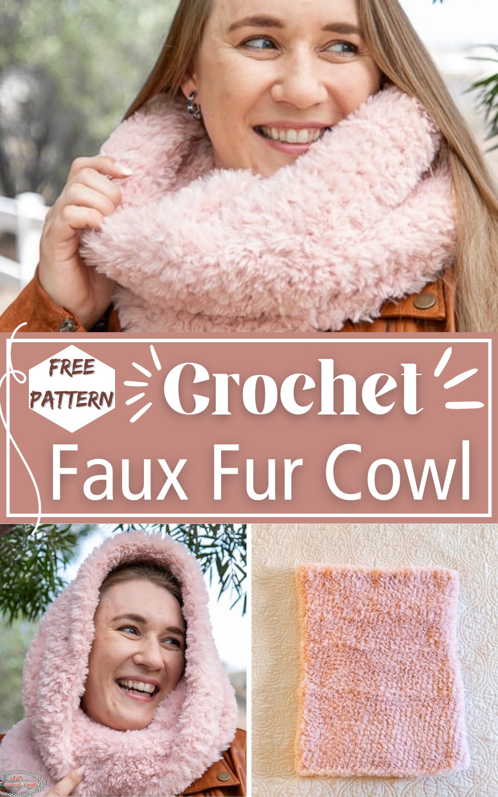 Faux Fur Hooded Cowl Crochet Pattern
