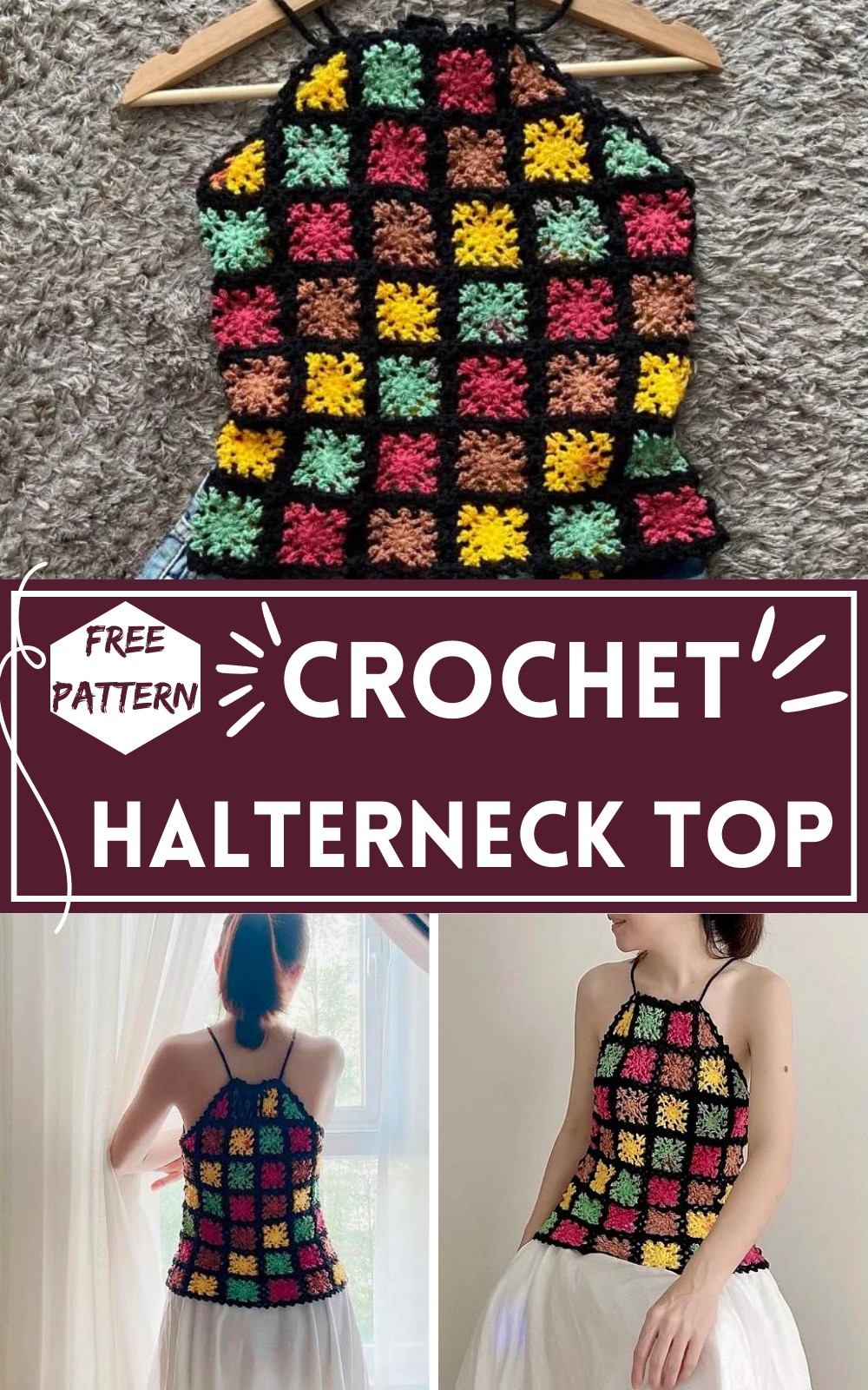 Granny Square Halterneck Top