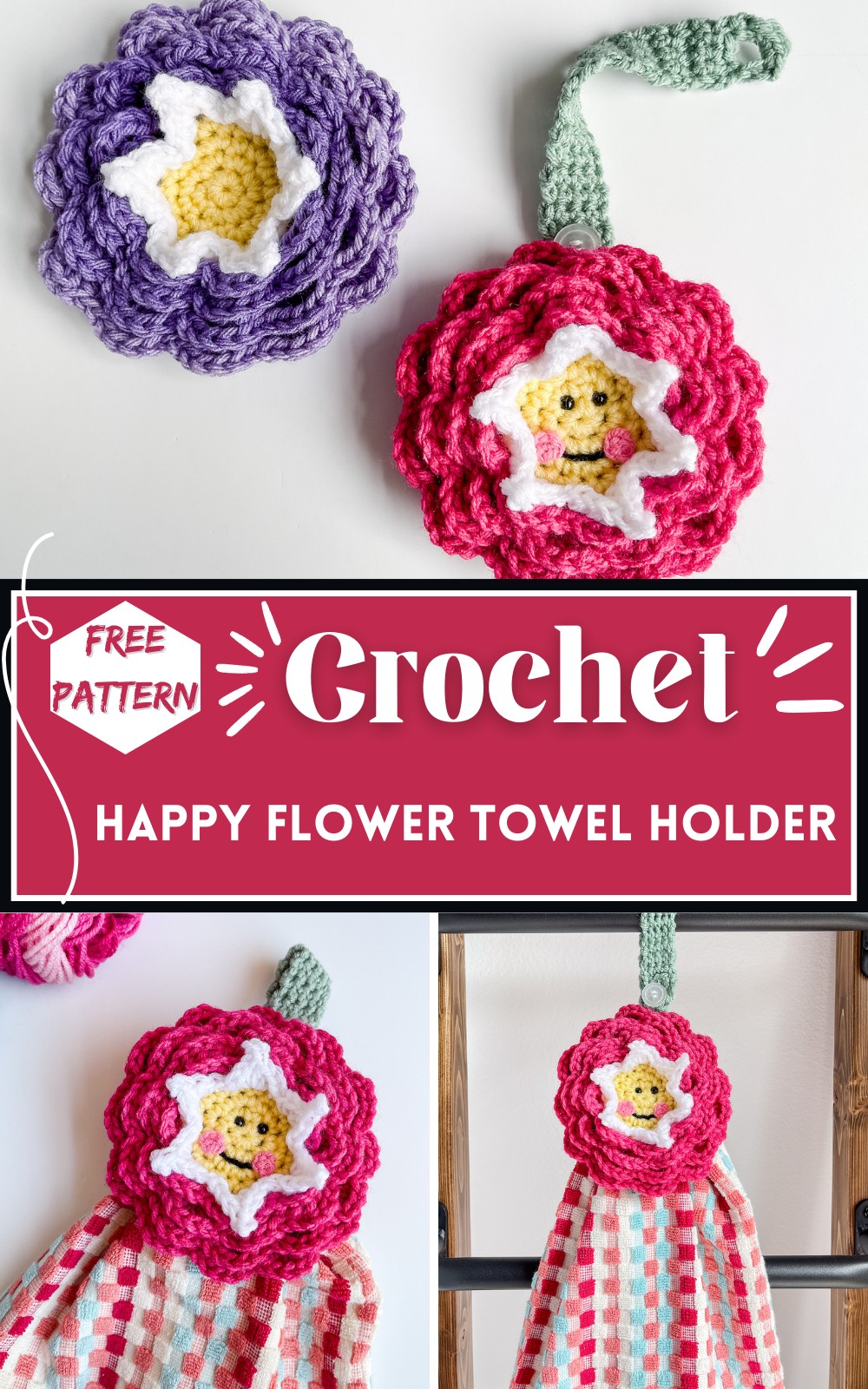 Happy Flower Towel Holder