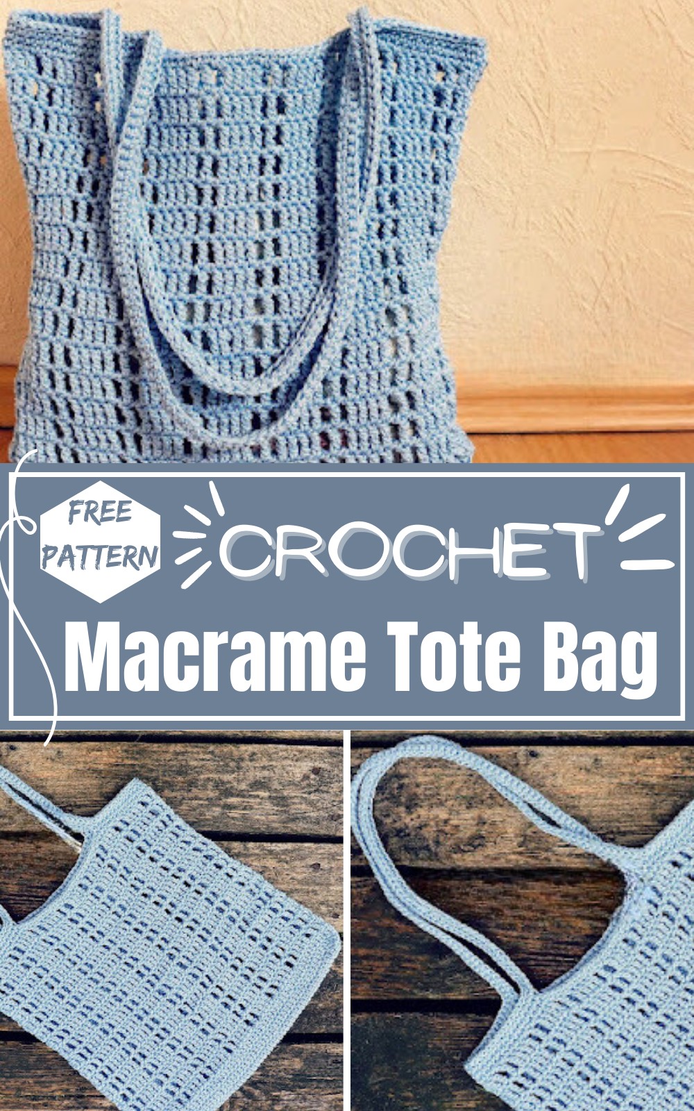 Macrame Crochet Tote Bag