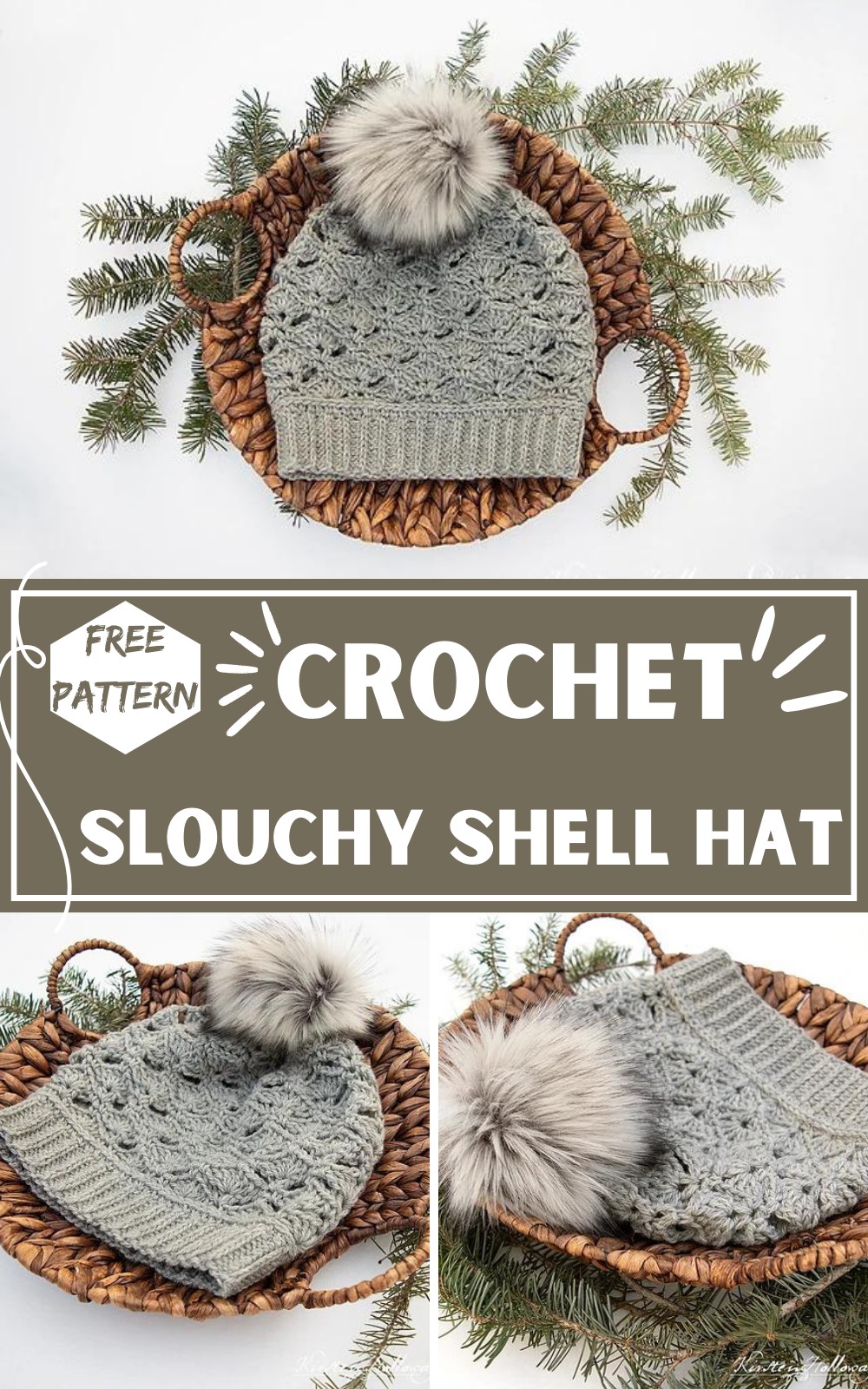 Slouchy Shell Stitch Hat
