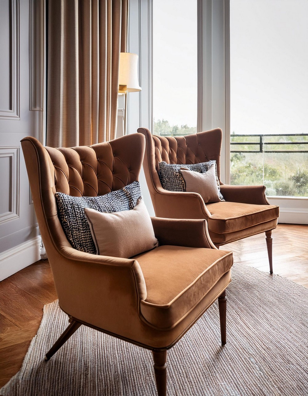 Accent Chairs with Nailhead Trim