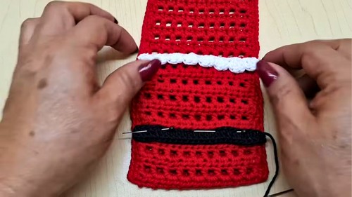 Crochet Christmas Cutlery Holder Pattern 6