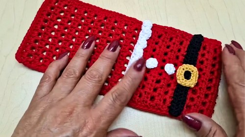 Crochet Christmas Cutlery Holder Pattern 7