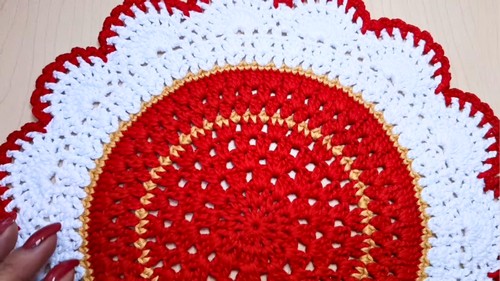 Crochet Christmas Placemat Pattern 7