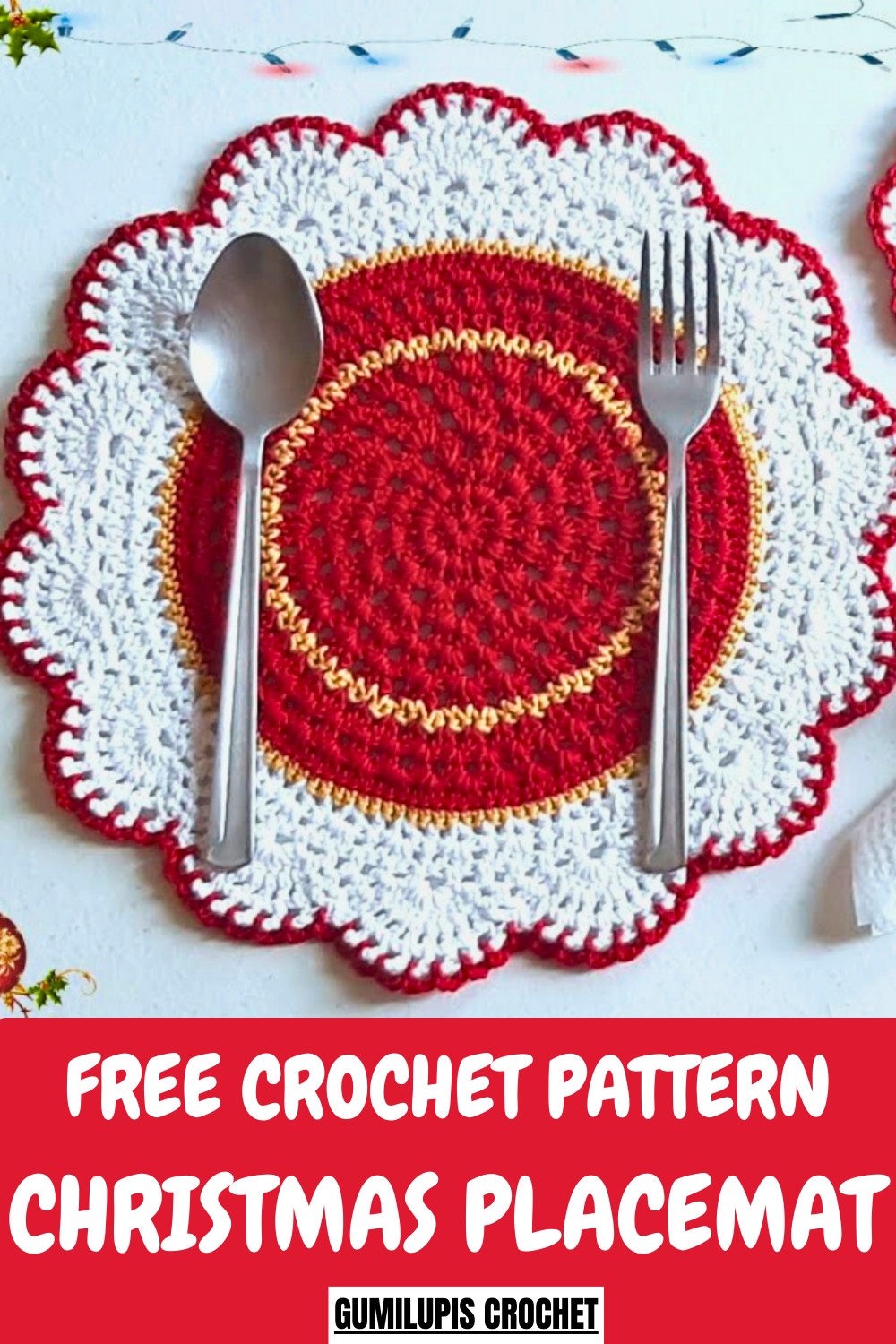 Crochet Christmas Placemat Pattern