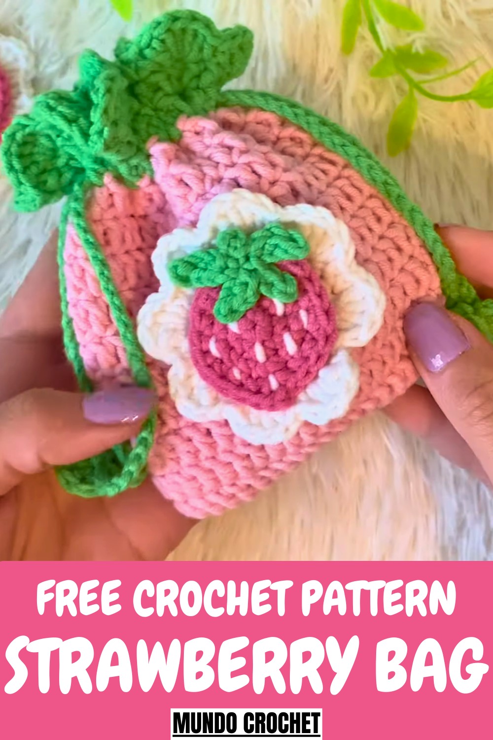Crochet Strawberry Bag Pattern