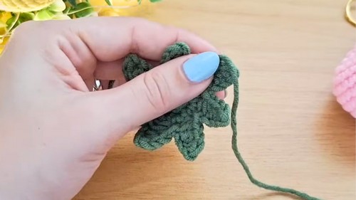Crochet Strawberry Keychain Pattern 5