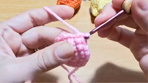 Crochet Tulip Keychain Pattern 2