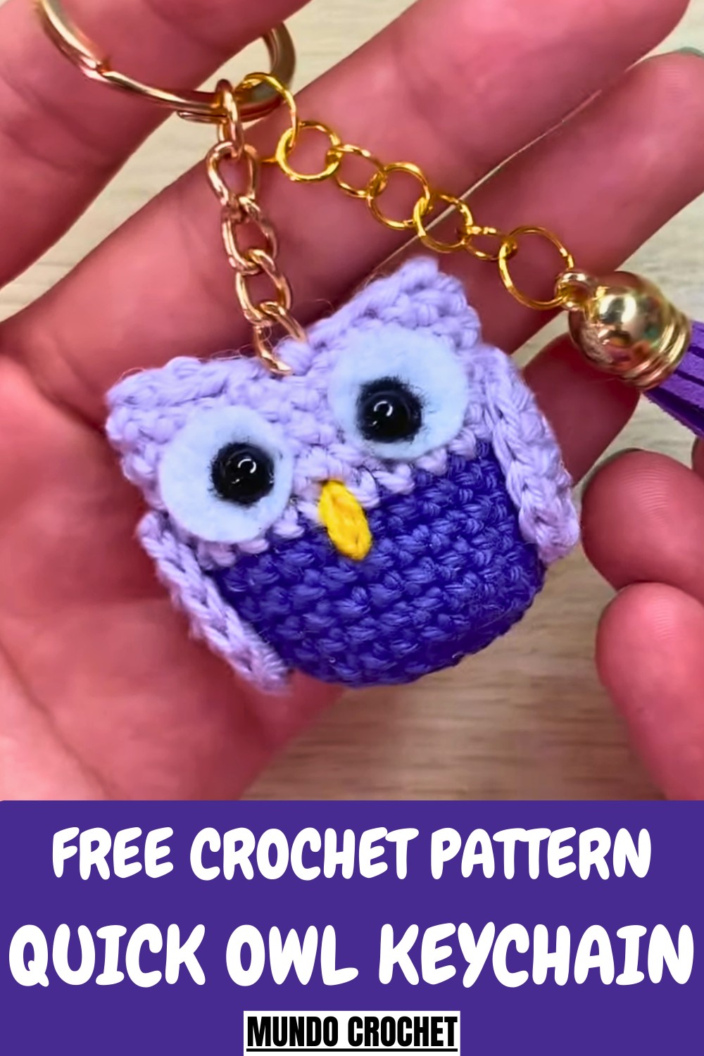 Quick Crochet Owl Keychain Pattern