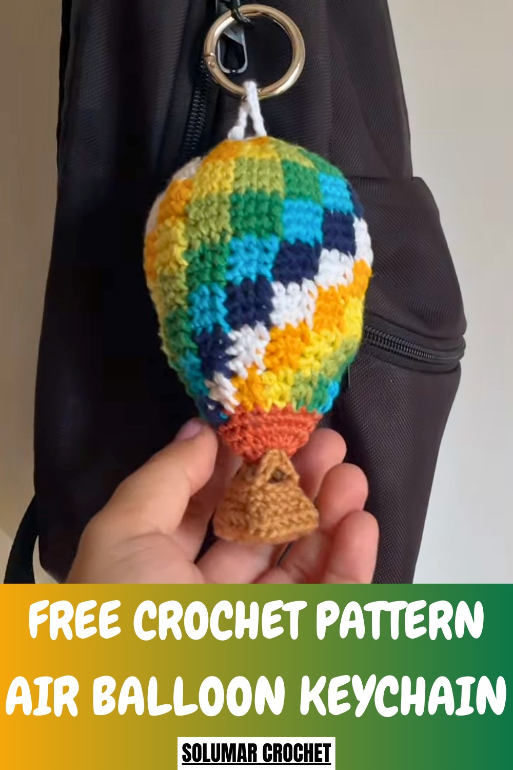 Crochet Air Balloon Keychain Pattern