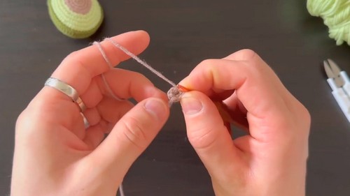 Crochet Avocado Keychain Pattern 1