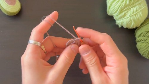 Crochet Avocado Keychain Pattern 2