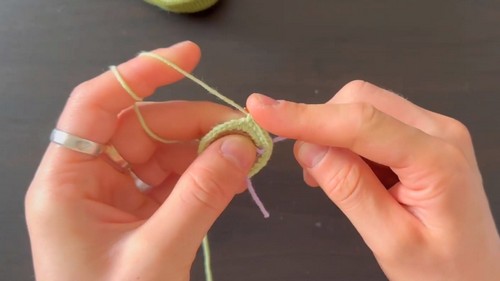 Crochet Avocado Keychain Pattern 3