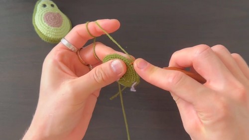 Crochet Avocado Keychain Pattern 5