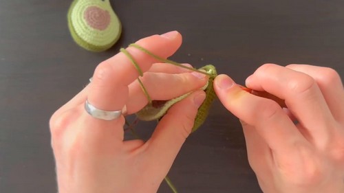 Crochet Avocado Keychain Pattern 6