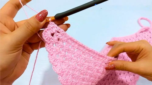 Crochet Bandana Hair Scarf Pattern 7