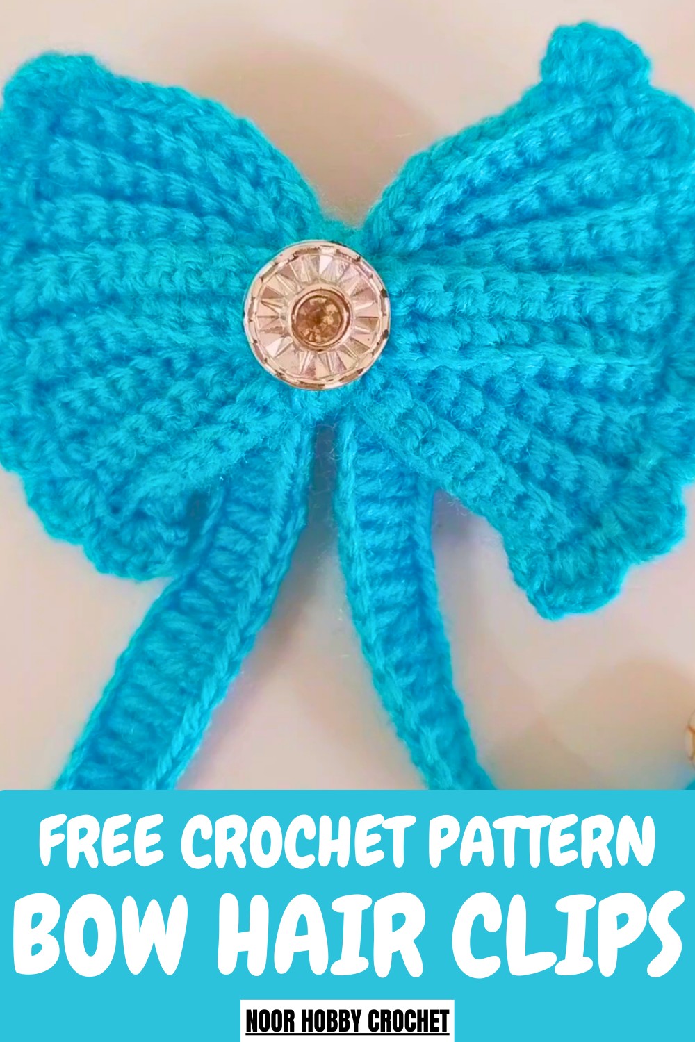 Crochet Bow Hair Clips Pattern