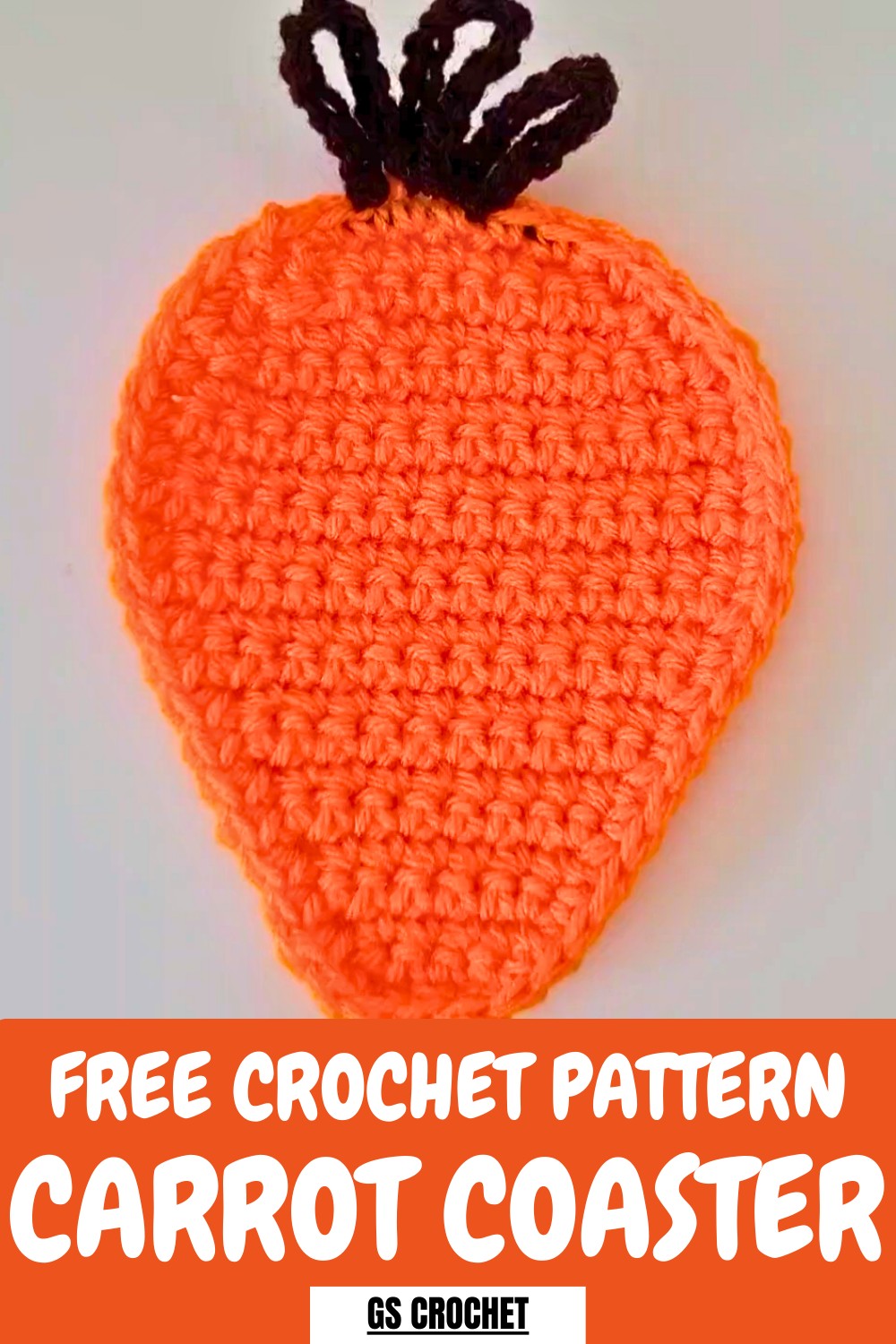 Crochet Carrot Coaster Pattern