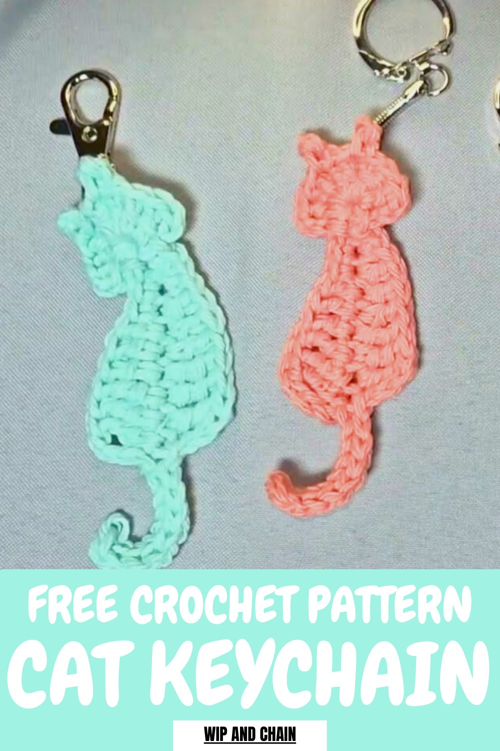 Crochet Cat Keychain Pattern