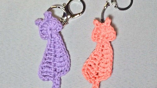 Crochet Cat Keychain Pattern 7