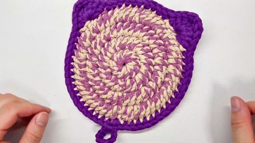 Crochet Cat Pot Holder Pattern 8