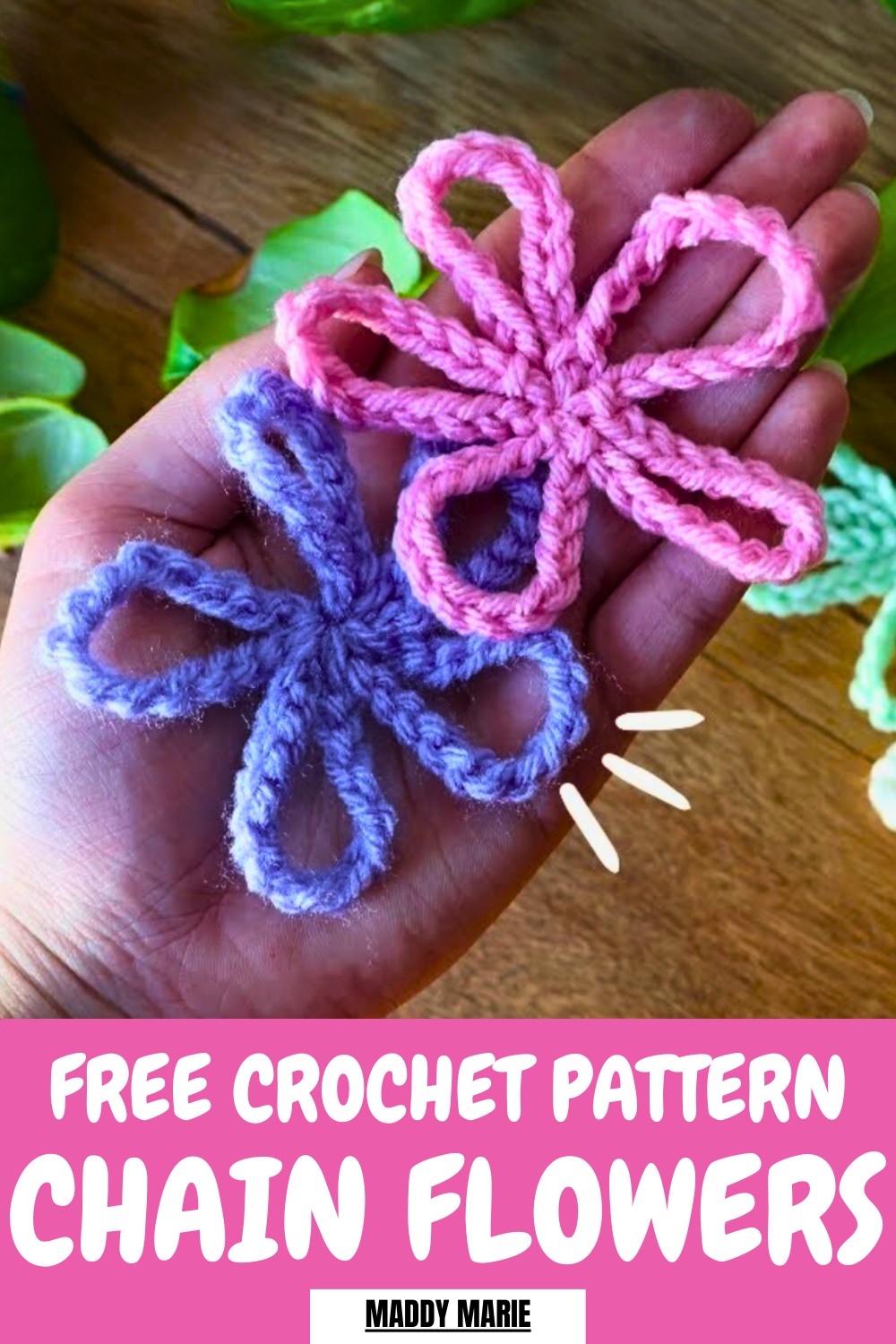 Crochet Chain Flowers Pattern