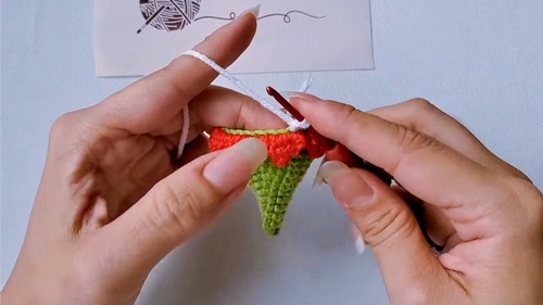 Crochet Christmas Elf Mushroom Pattern 3