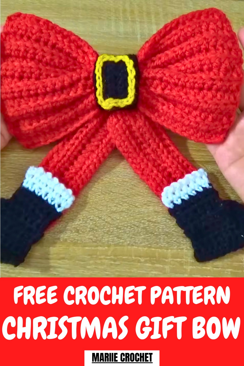 Crochet Christmas Gift Bow Pattern