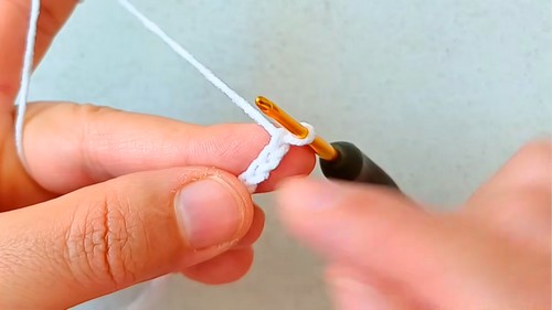 Crochet Christmas Snowman Keychain Pattern 1