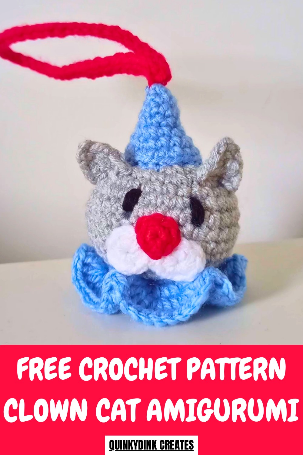 Crochet Clown Cat Amigurumi Pattern