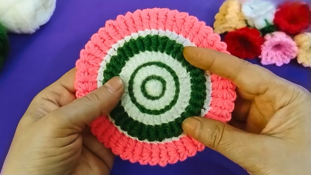 Crochet Coaster Flower Pattern 8