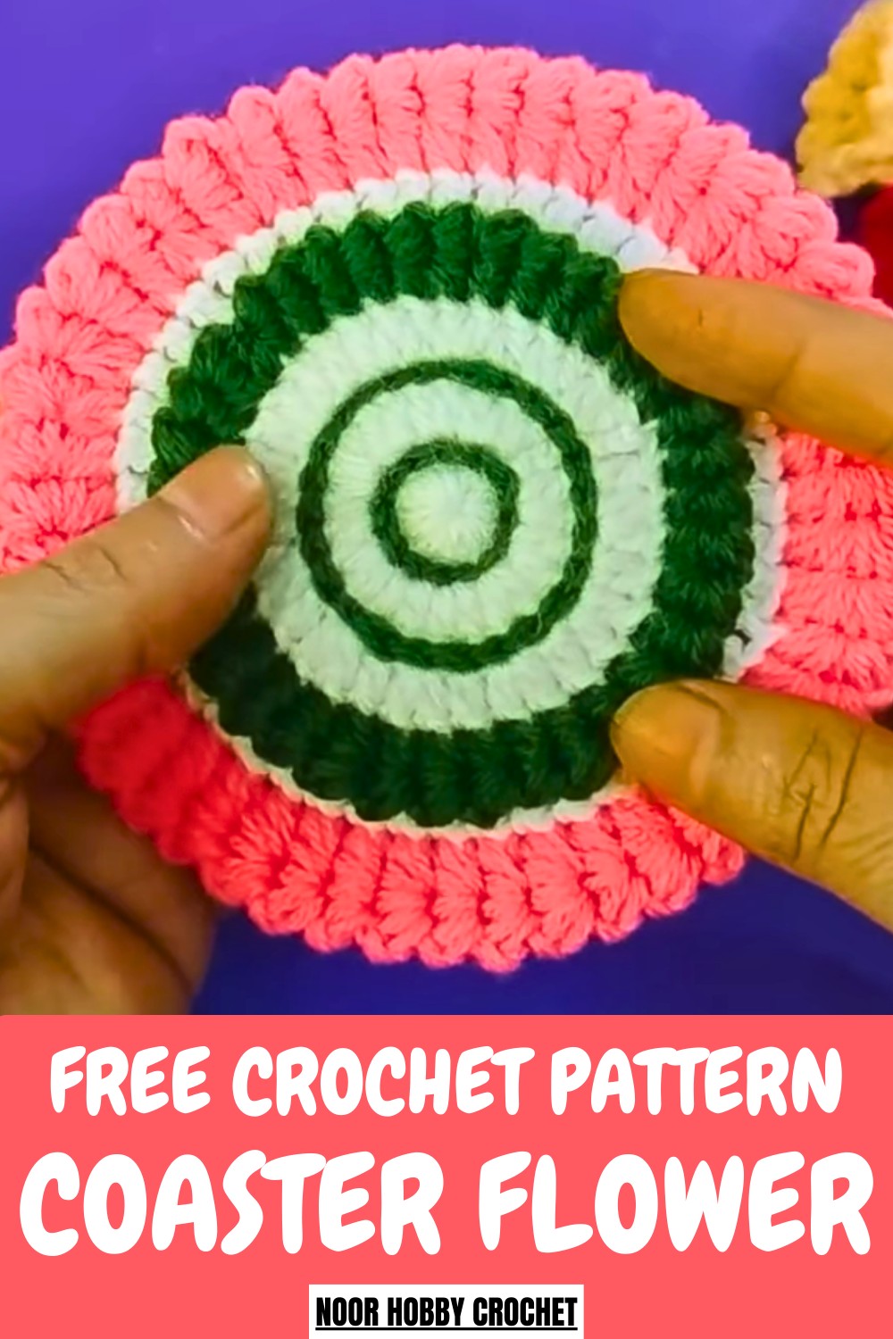 Crochet Coaster Flower Pattern