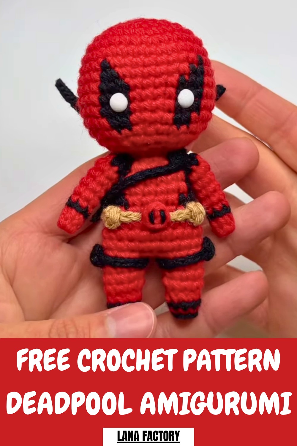 Crochet Deadpool Amigurumi Pattern