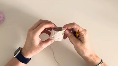 Crochet Easter Bunny Egg Holder Pattern 3