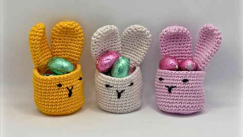 Crochet Easter Bunny Egg Holder Pattern 8