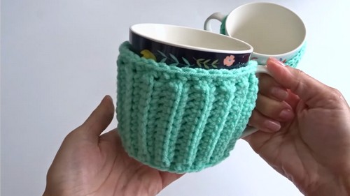 Crochet Easy Mug Cozy Pattern 8