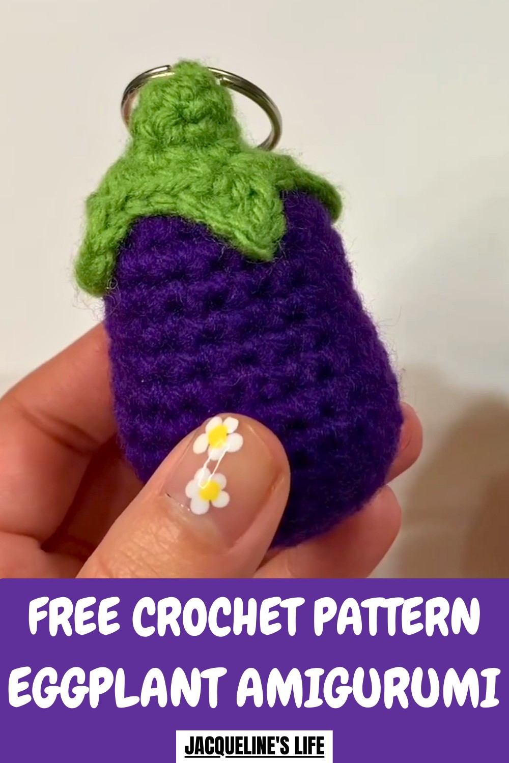 Crochet Eggplant Amigurumi Pattern