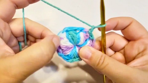 Crochet Face Scrubbie Pattern 4