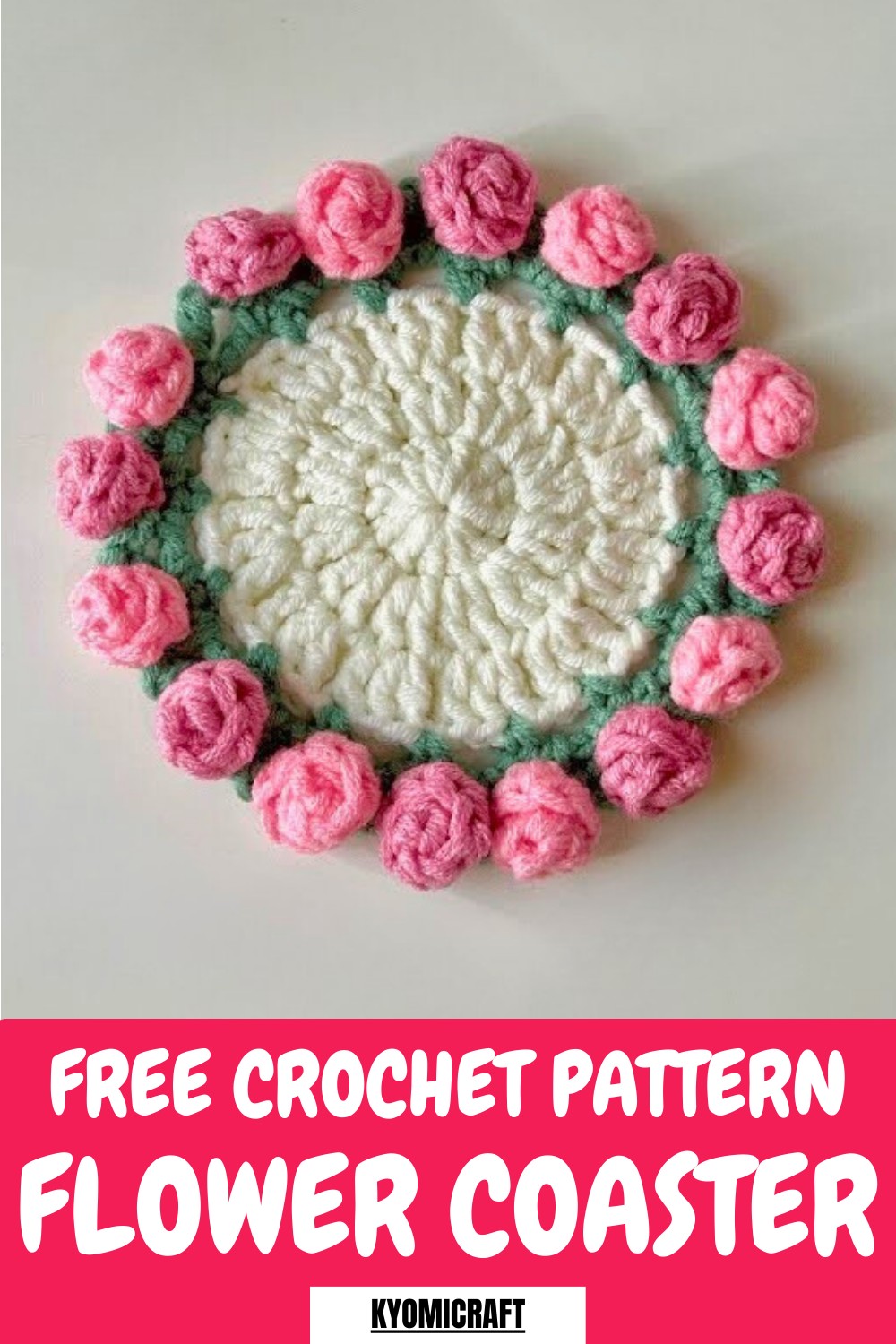 Crochet Flower Coaster Pattern
